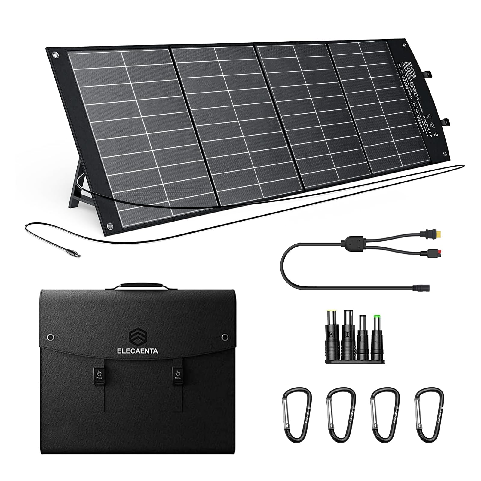Panneau Solaire Portable 120W 18V Chargeur Solaire Pliable ETFE Monocristallin avec USB-C PD45W QC3.0 CC pour Centrale Électrique 12V RV Batterie Charge Rapide pour Jardin Camping Aventure Urgence