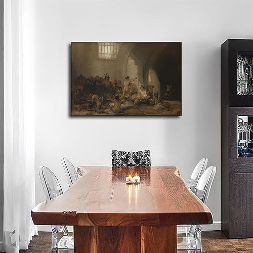 Miniatura 5 de BoTizr The Madhouse by Francisco Goya - Pósteres de estética de habitación, impresiones en lienzo para pared, arte ecléctico para el hogar, arte