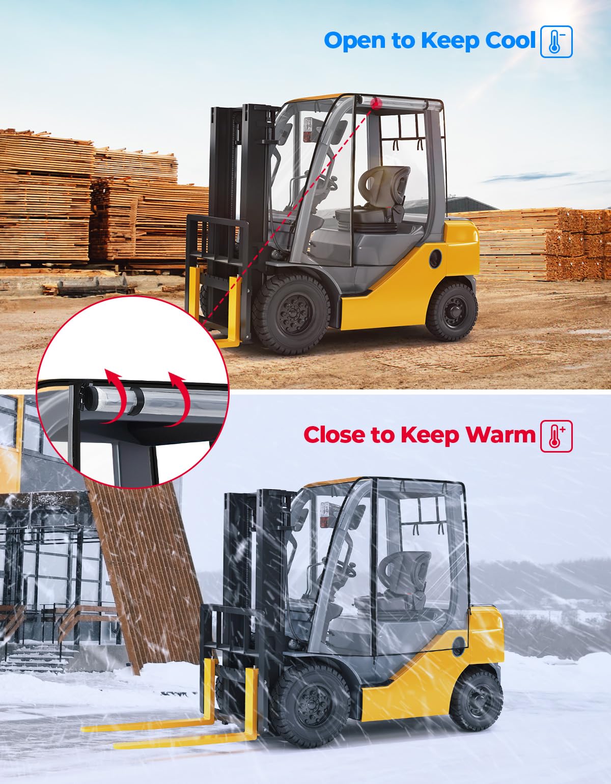 Forklift Rain Cover - Protect Your Machine -4