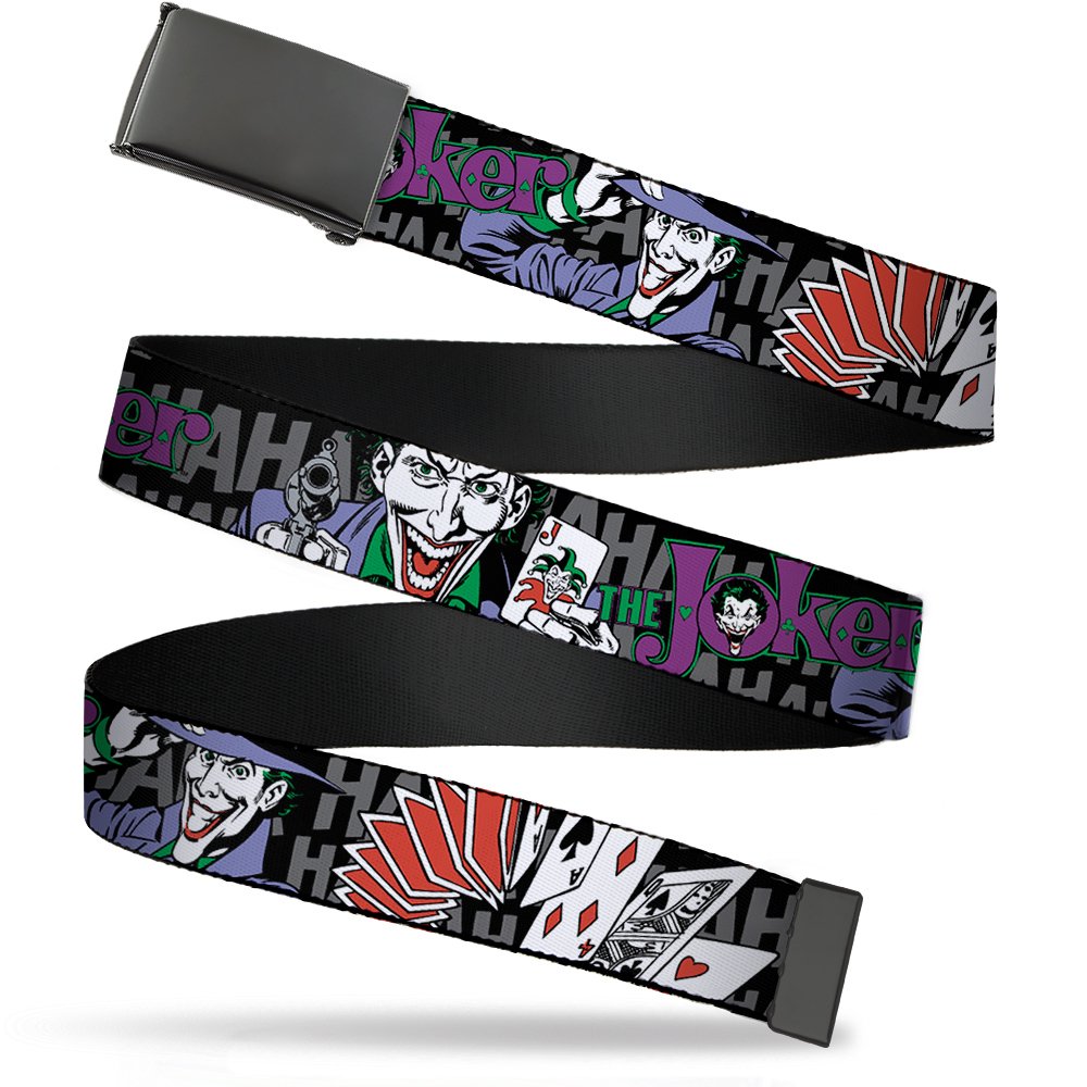 Buckle-Down Men's Web Belt Joker 1.5", Multicolor, One Size