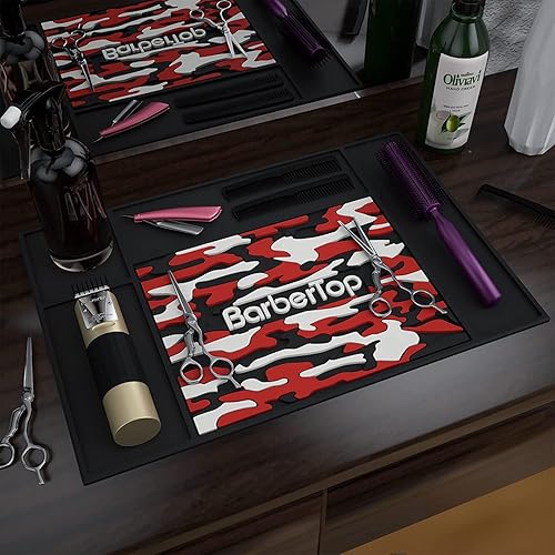 Miniatura 4 de Tapete antideslizante para peluquería, tapete de peluquería para organizar peluquería, herramientas de afeitado, antideslizantes, antideslizantes,