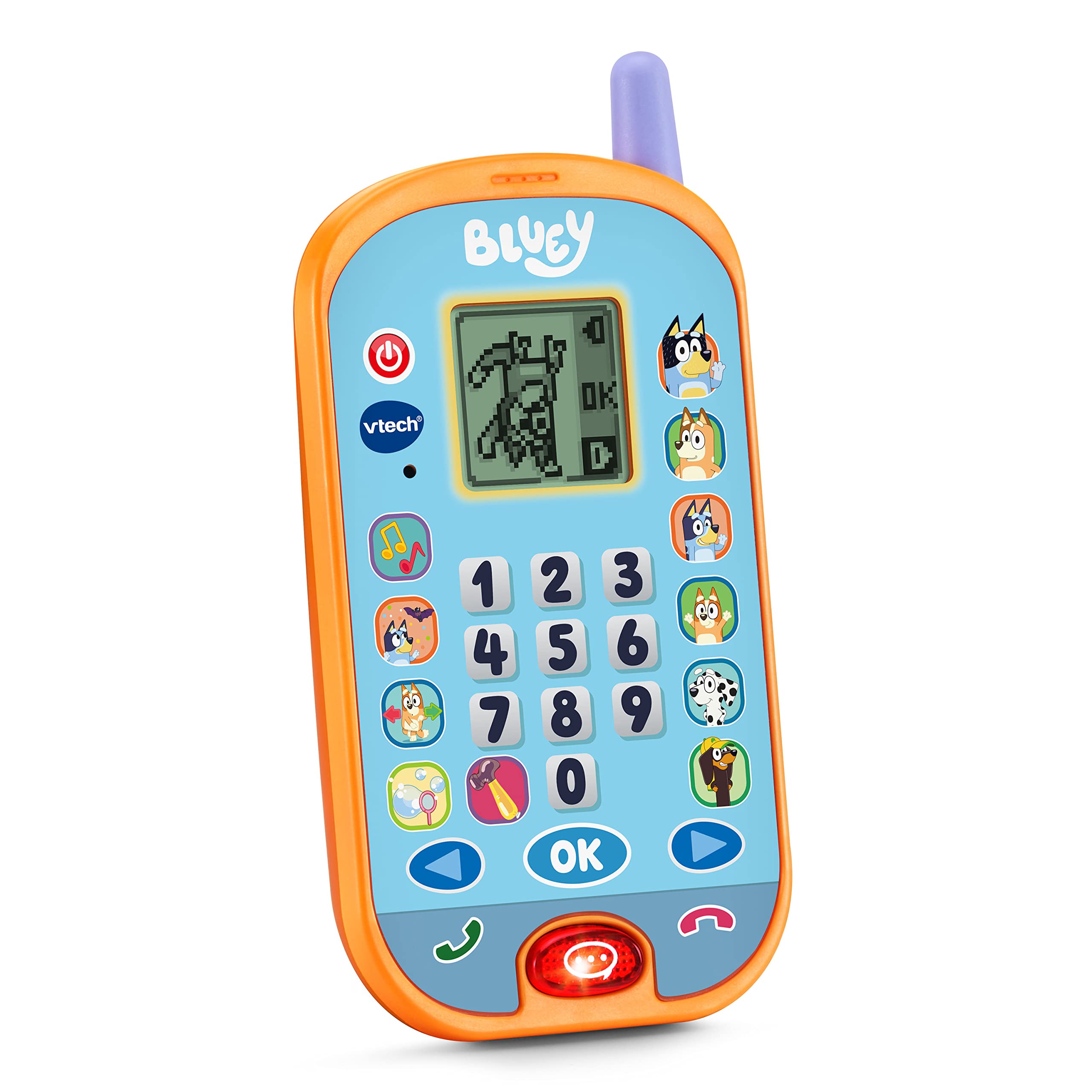 VTech - Bluey, Le Smartphone Éducatif, Téléphone Portable Enfant avec Écran Rétroéclairé, 4 Jeux, Jouet Interactif, Cadeau Enfant de 3 Ans à 7 Ans - Contenu en Français