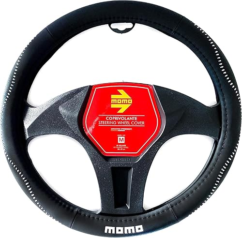 MOMO Funda universal para volante de calle, color negro y gris