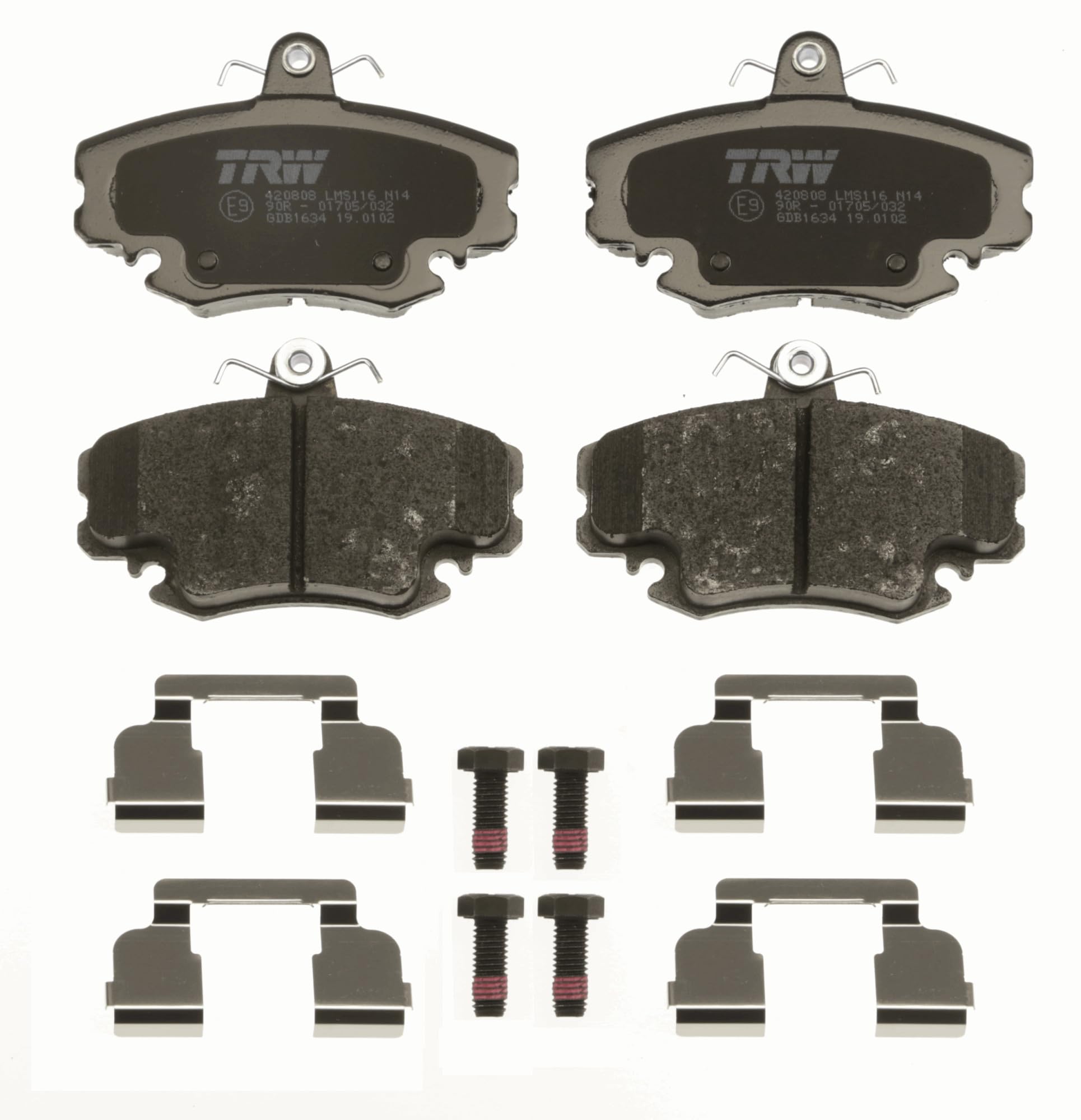 TRW Brake pad set RENAULT,DACIA,LADA GDB1634 410602192R,6001547619,7701207066 7701208265,7701210142,410602192R,6001547619,7701207066,7701208265