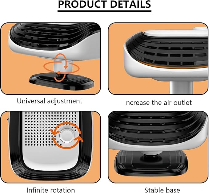 Calefactor Eléctrico Portátil Cerámico PTC 12V miniatura 7