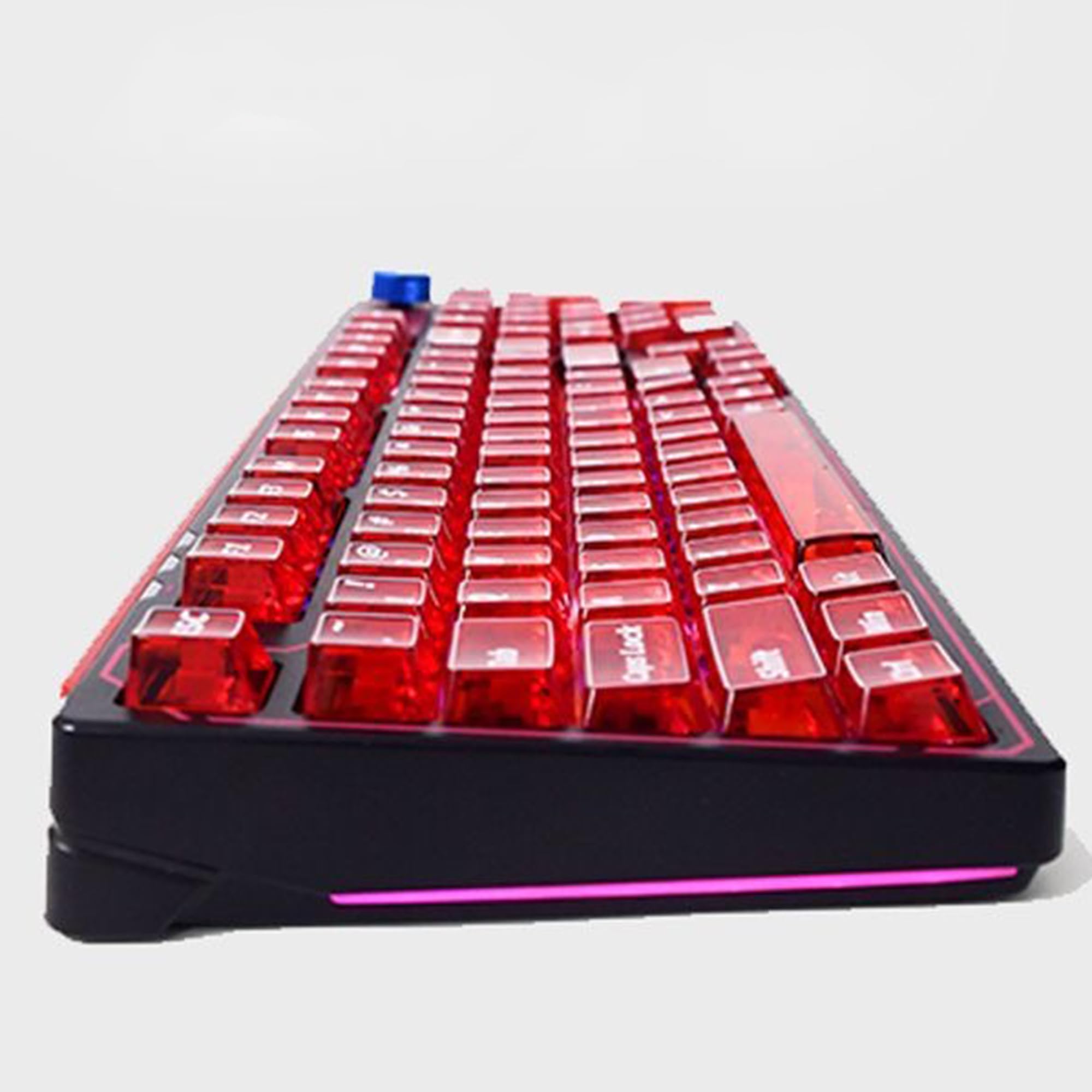 Amazon.co.jp: Mechkeeb 121キー レッド クリア 透明 シャインスルー