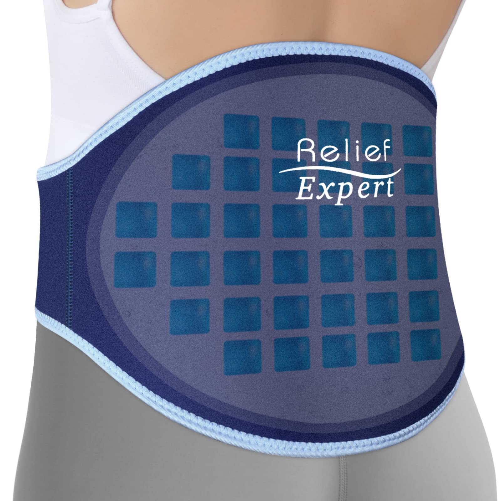 Relief ExpertIce Pack for Back Pain Relief, Lower Back Ice Pack Injuries Reusable with Long-Lasting Cold Therapy for Lower Lumbar, Sciatica Nerve, Coccyx, Tailbone Pain