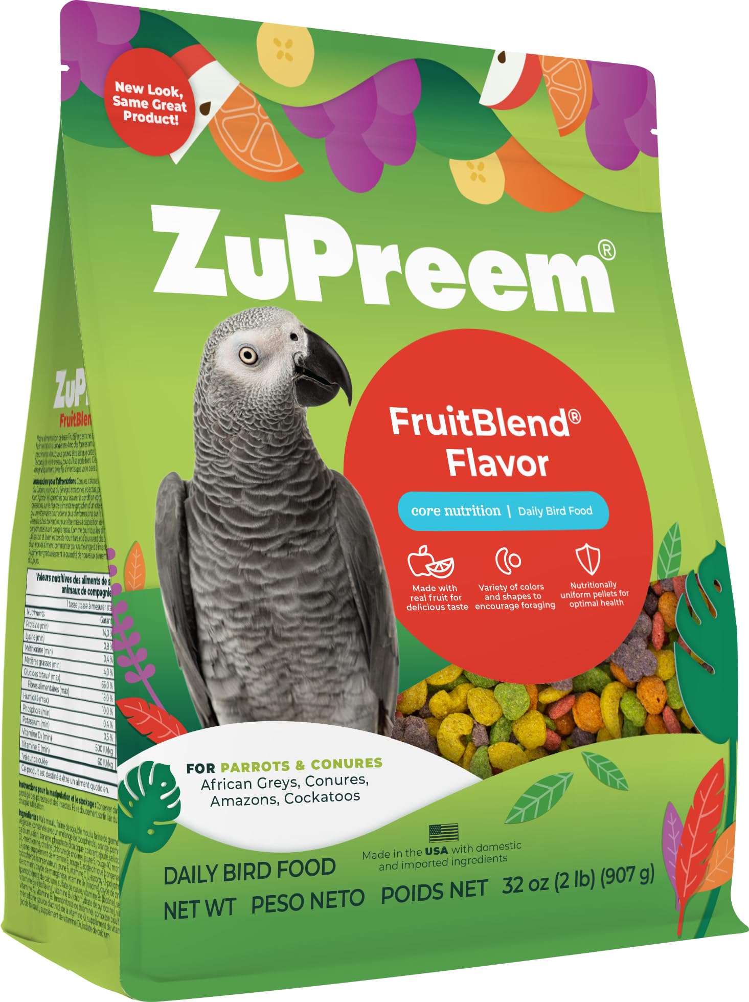 Zupreem Fruitblend Flavor Medium And Large Bird Food