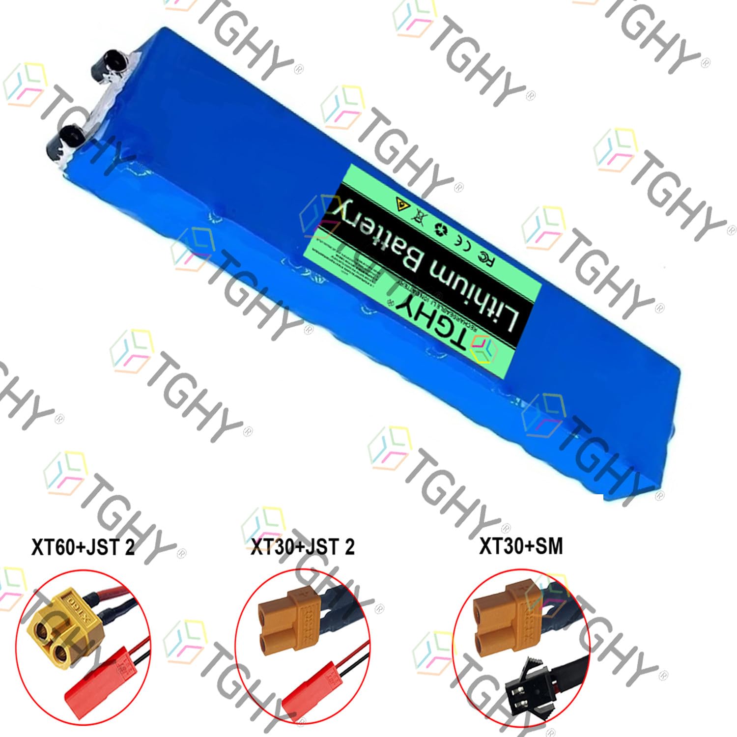 TGHY Batterie au Lithium pour Scooter électrique 36 V 6,6 Ah 7,8 Ah 9 Ah, Compatible avec Les Moteurs de hoverboards et Skateboards électriques de Moins de 324 Wh.,36v 9ah,XT30+SM
