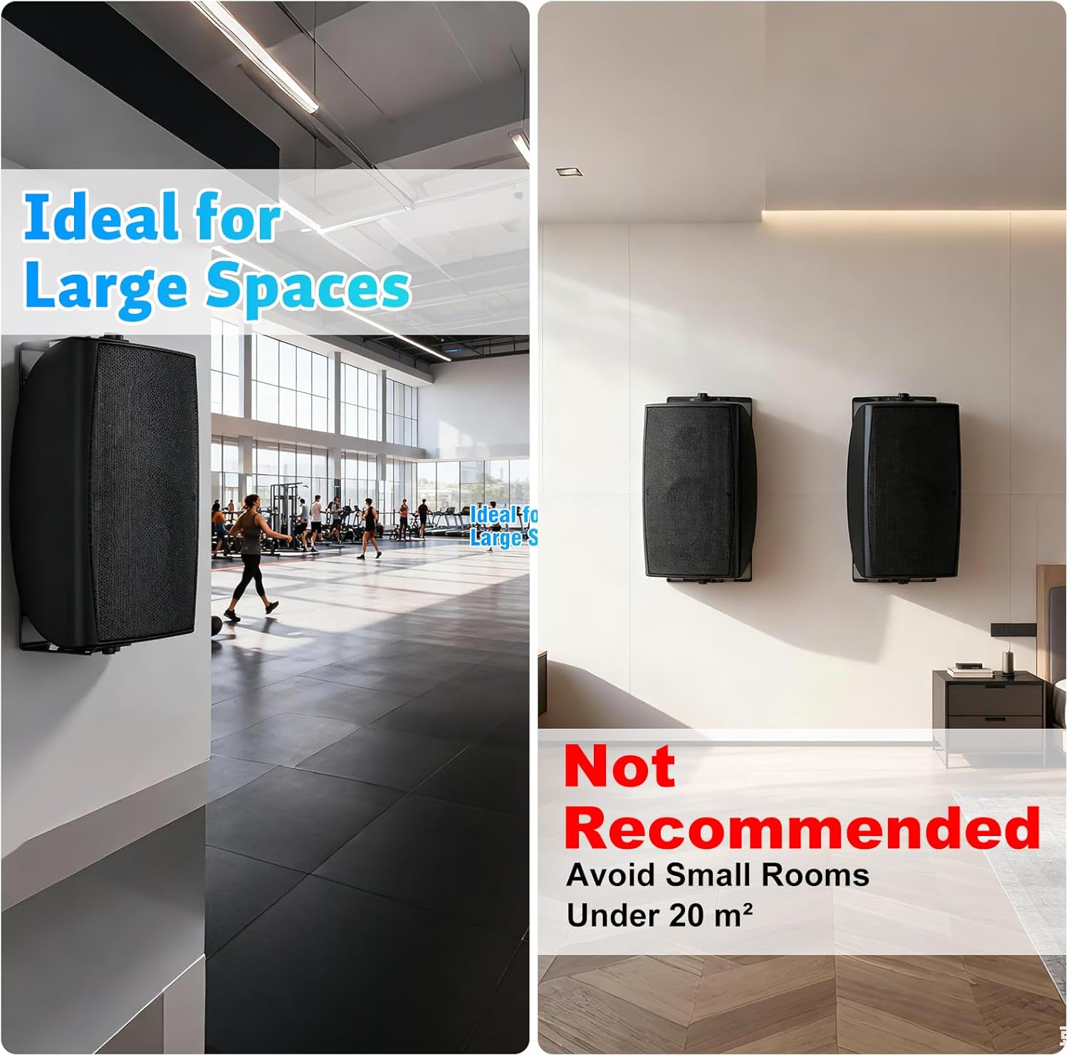 STUDIOFINIX 8-Inch 600W Passive Outdoor Speakers Wired, IP44-Rated Waterproof, All-Weather Speakers Ideal for Large Spaces (Commercial Areas, Spacious Backyards, Auditorium) - Image 5