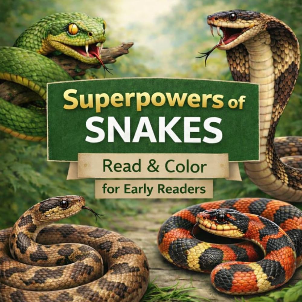 Superpowers of Snakes - Read and Color for Early Readers