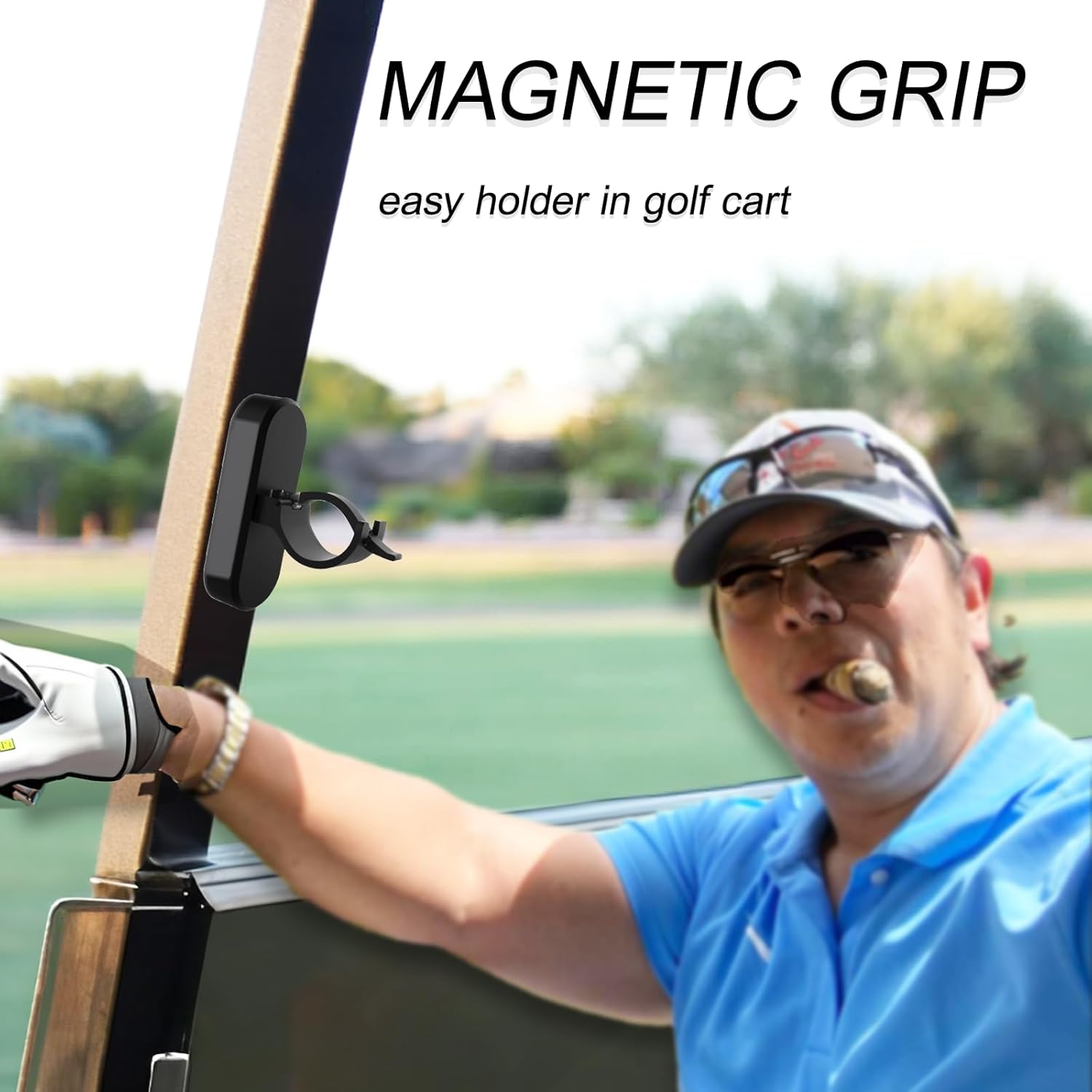 Magnetic Golf Holder Clip for Golf Cart, Stand Clip Hold 30-60 Rings, Golf Gifts for Golfers
