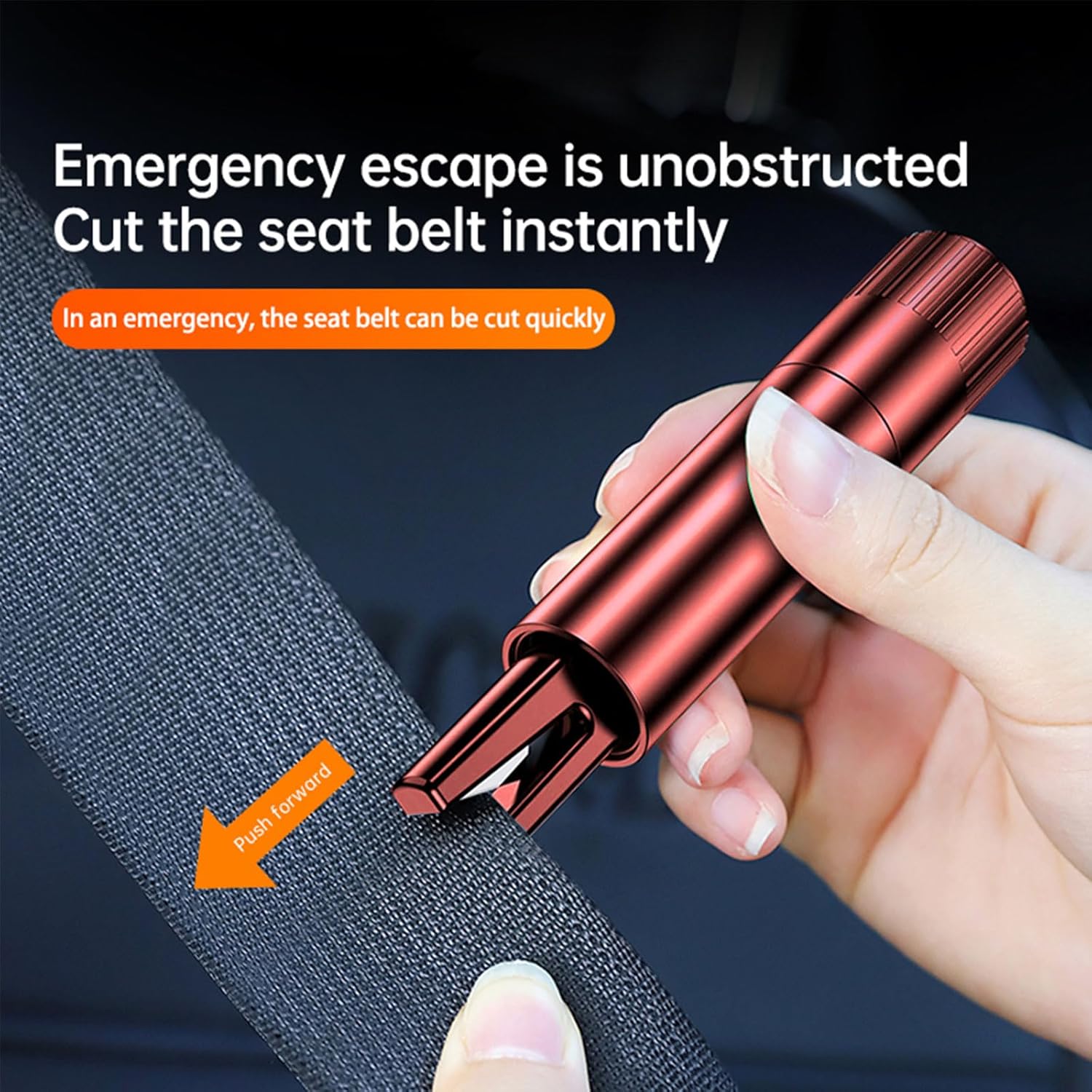 2026 Upgraded Window Breaker and Seatbelt Cutter, Portable Car Safety Hammer, Instantly Glass Breaker Underwater, Car Window Breaker Tool, Life Hammer Car Emergency Escape Tools (Red)