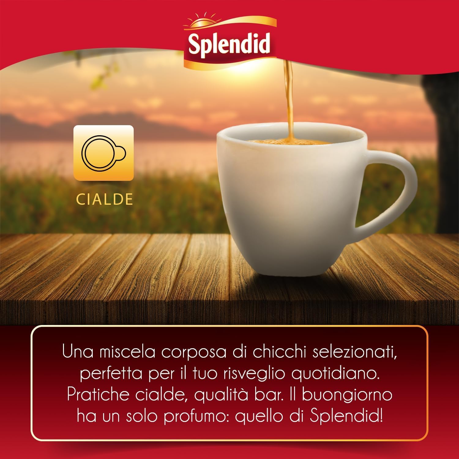 Caffè SPLENDID Miscela Espresso CLASSICO - 200 Cialde Filtrocarta ese44-4 Confezioni da 50 - Intensità 12 - Gusto Deciso e Aroma Tostato -DD-