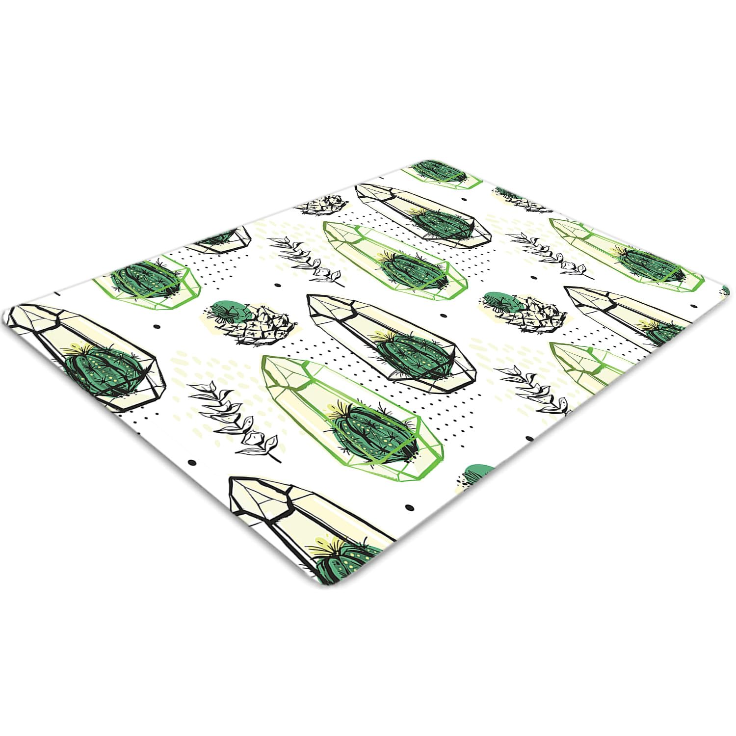 Tapis protection sol bureau 120x90 cm motif eucalyptus pour un espace de travail zen à la maison