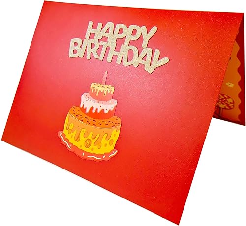 Miniatura 8 de Akeydeco Tarjetas de cumpleaños 3D desplegables, tarjetas de cumpleaños con música ligera y luz LED, colorida tarjeta de feliz cumpleaños para mamá,