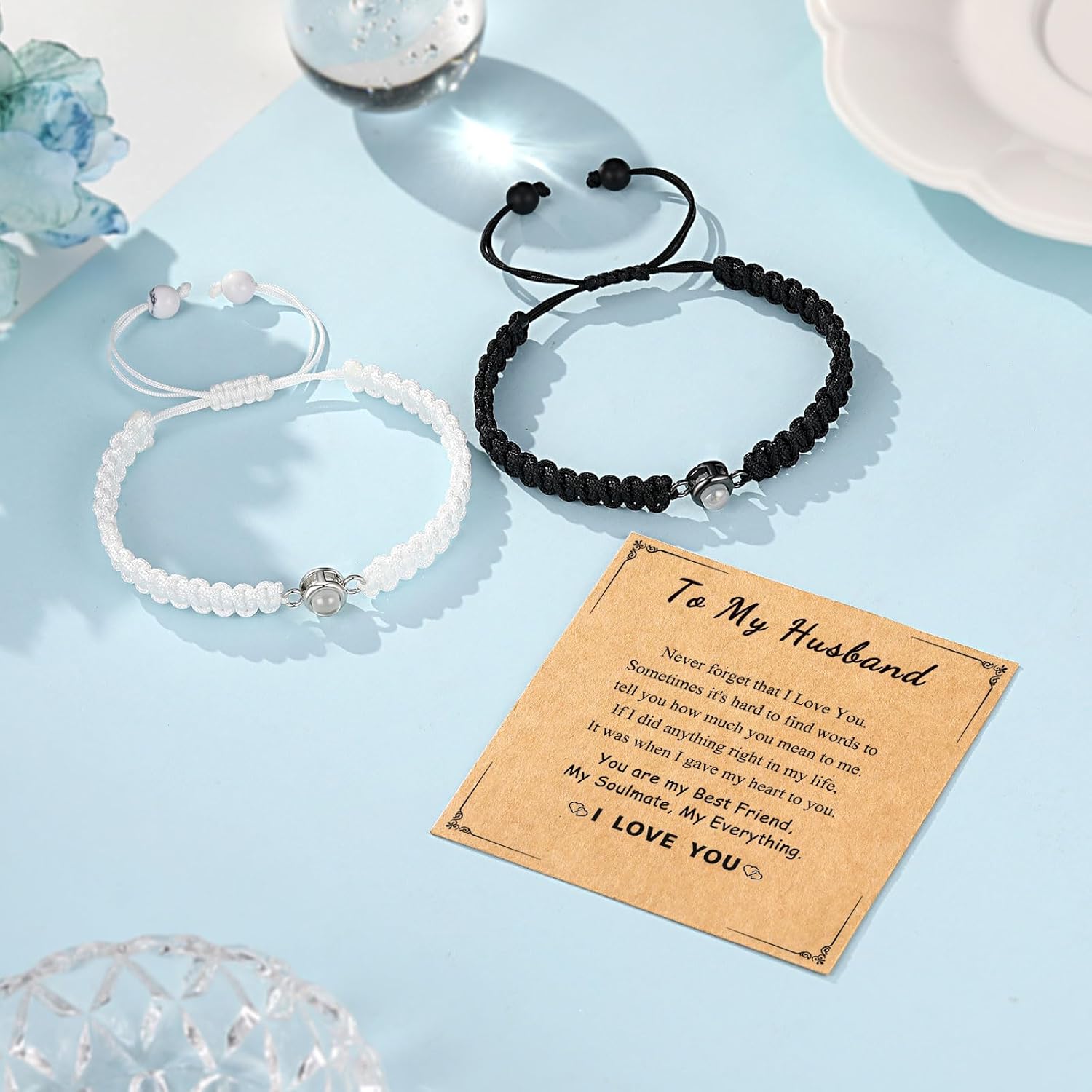 UNGENT THEM I Love You 100 Languages Bracelets, Couples Gifts for Boyfriend, Girlfriend, My Love, Soulmate, Anniversary Valentines Day Birthday Christmas Gift for Women Men - Image 6