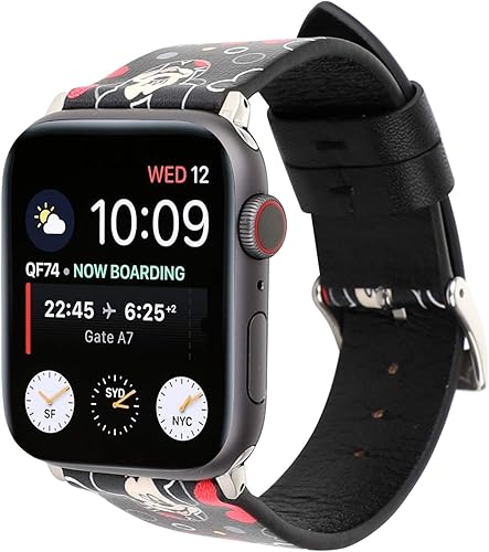 Miniatura 2 de Correa de reloj de estilo encantador, bonita pulsera de cuero elegante compatible con Apple Watch Series 87654321SEUltra