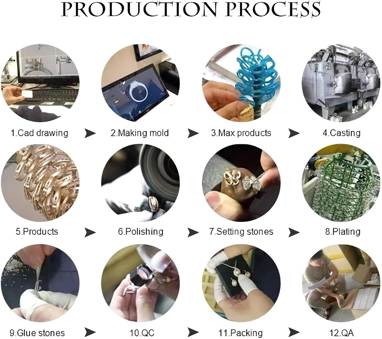 Oval Created Blue Sapphire Rings for Women, Fashion Gemstone Jewelry Adjustable Size - Image 6