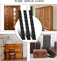 Vista 7 de Bisagra de Piano de Acero Inoxidable Negra de 2 Piezas de 2" x 18", 0.060" / 1/16" de Grosor, Bisagra de Piano de Trabajo Pesado con Agujeros