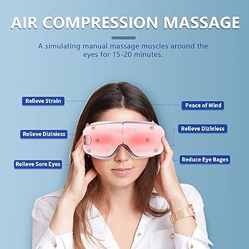 アイマスク1 Amazon.com: Zxyzz Eye Massager with Heat and Vibration with
