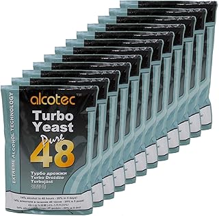 ALCOTEC 48 Hour Turbo Super Yeast x12 Home Brew Spirit 25 litres in 48 Hours