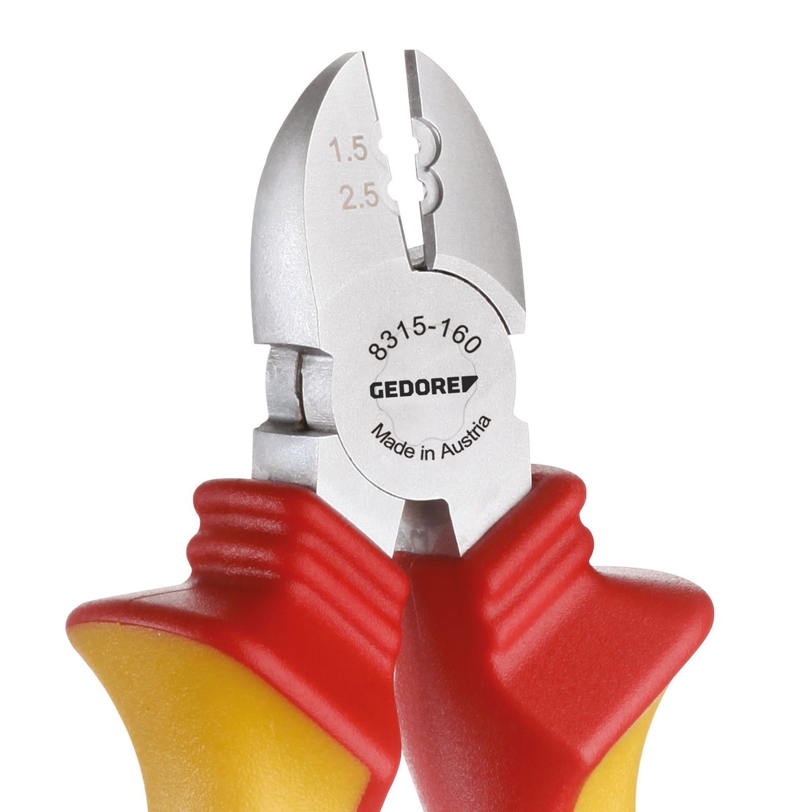 GEDORE VDE 8315-160 H VDE Electricians' Side Cutter with VDE Insulating Sleeves 160 mm