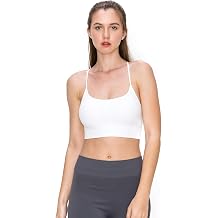 Kurve Womens Shelf Bras Padded Cami with Removable Pads, UPF 50+ Made in USA