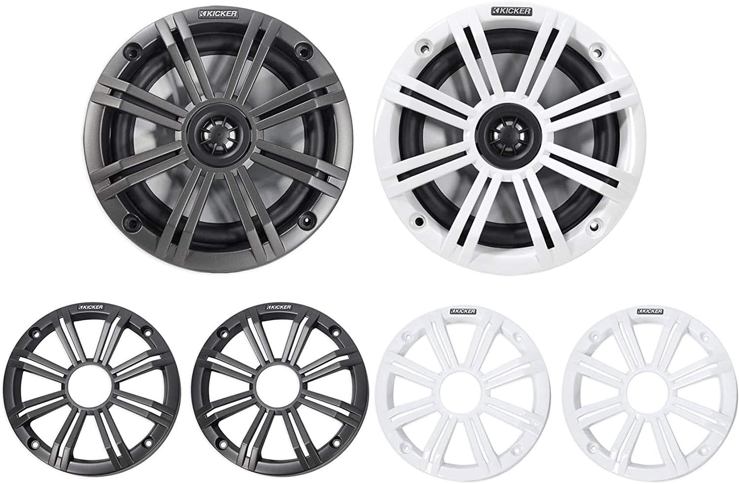 Pair Kicker 45KM654 6.5" 390w Marine Boat Speakers KM65 w