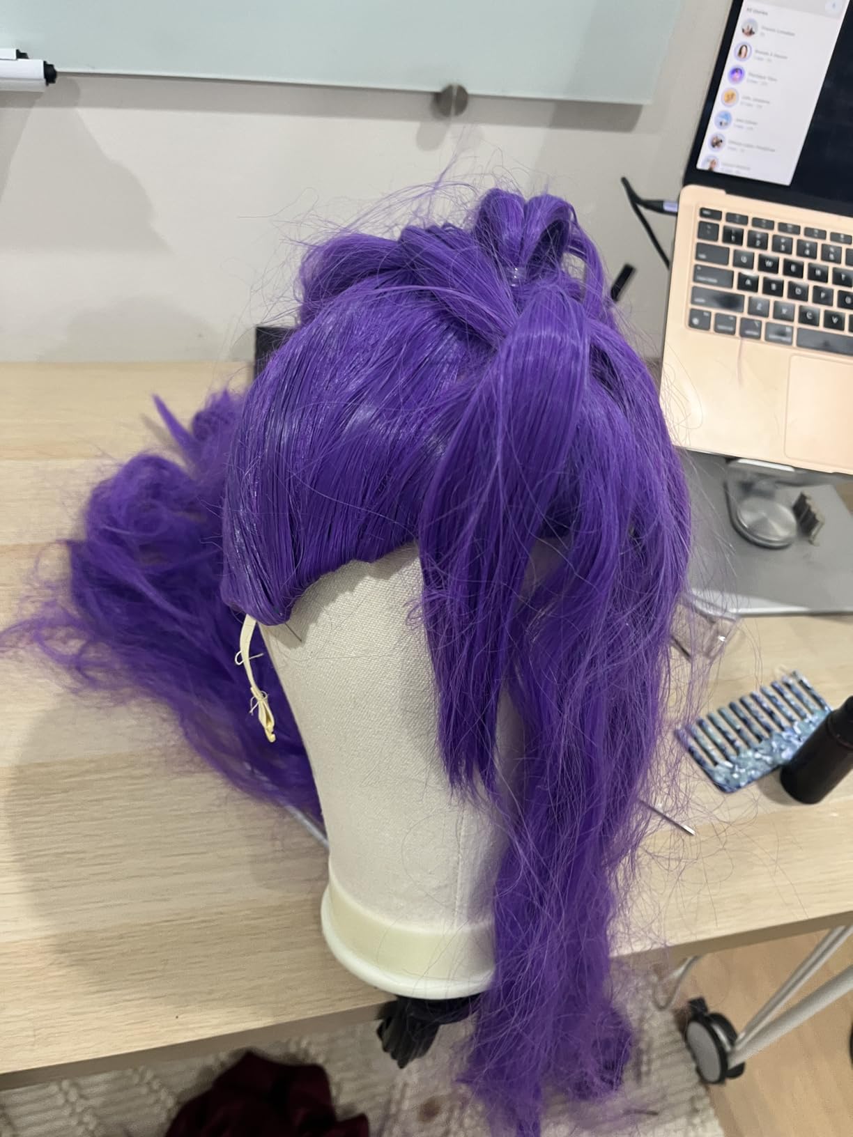22 Inch Canvas Block Head Set,Mannequin Head for Wig Display Making ...