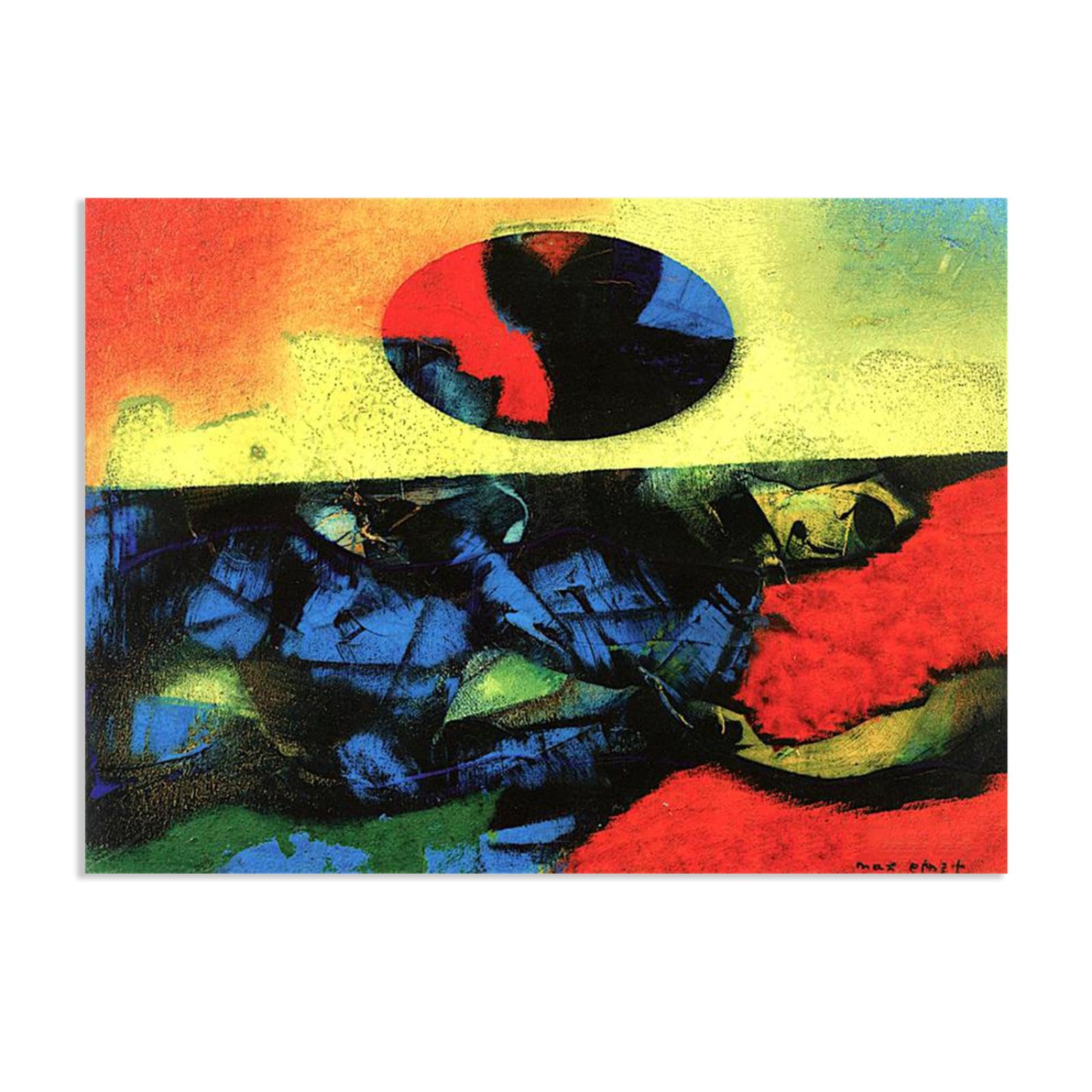MYCGGDGH Max Ernst Canvas Wall Art Reproductions of Famous Paintings Suddenly II Dreamy Surrealism Poster Elegant Wall Decor for Living room bathroom 55x40cm(22x16in) poster