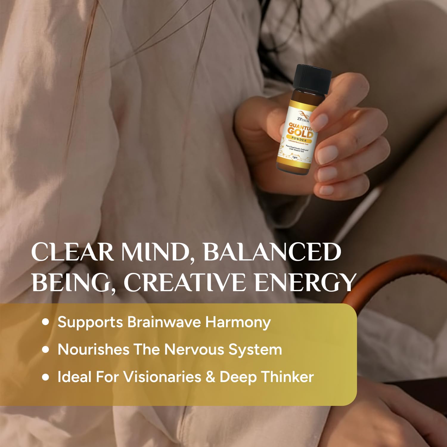 Quantum Gold 24K Ormus Concentrate | Pure Ormus Monoatomic Gold Powder Supplement | Decalcify Pineal Gland | Enhance Brain Wave Activity & Higher Energy Alignment 1g. — Amazon image 4