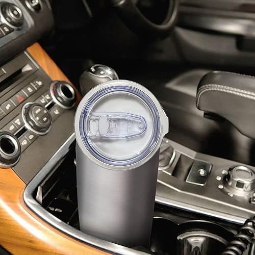 Miniatura 4 de Paquete de 2 tapas de repuesto para vaso de vino de 30 onzas, a prueba de derrames, de silicona, fundas deslizantes para vaso delgado, taza de café