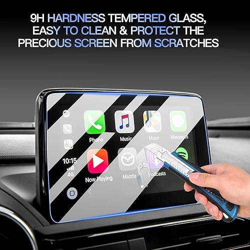 Miniatura 10 de Protector de pantalla de vidrio para Infiniti Q50 Q60 2018-2024, protector de pantalla de vidrio templado para Infiniti QX50 QX55, 9H, antiarañazos,