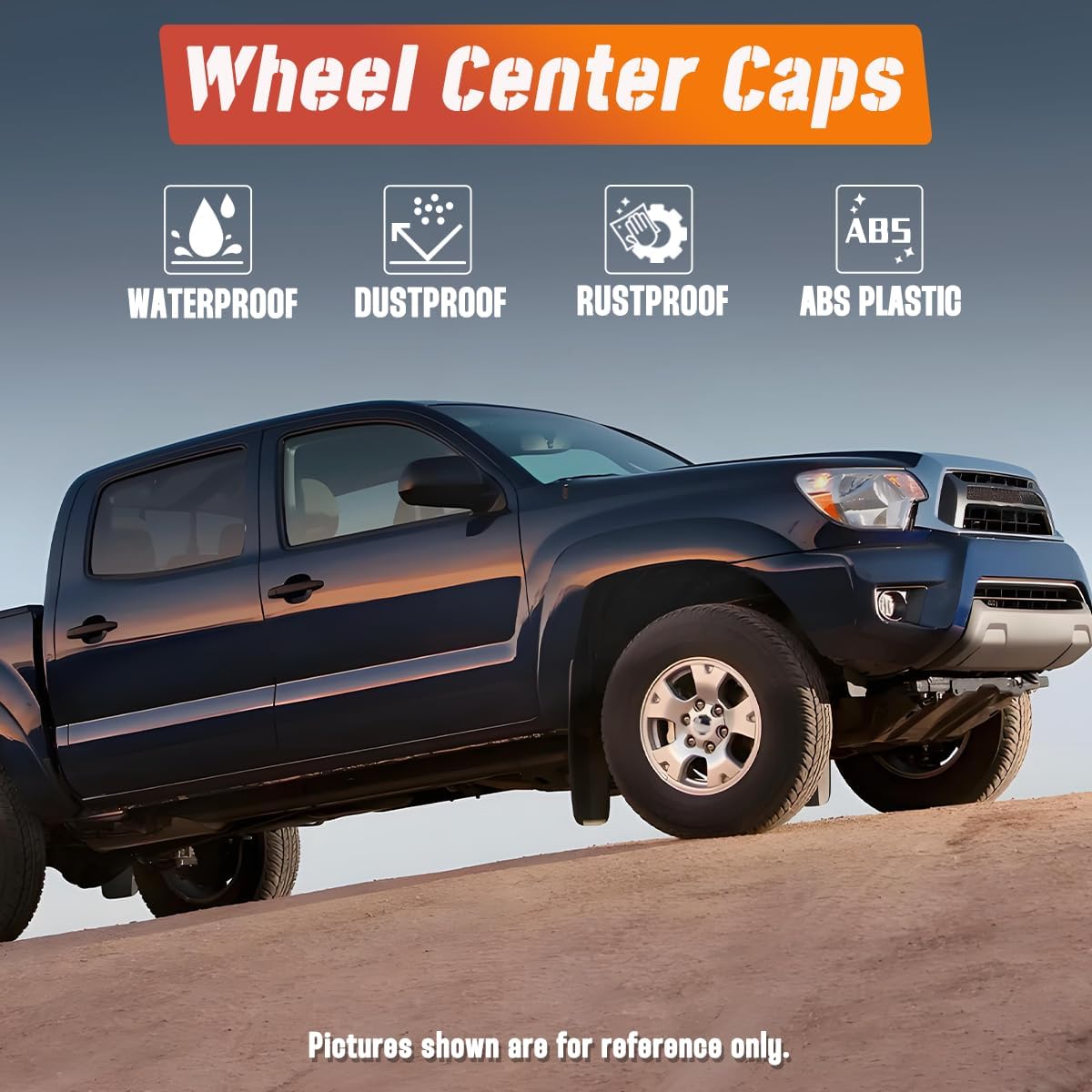 4Pcs 85mm(3.35in) Wheel Center Caps Wheel Rims Replacement PTR20-34071 PTR20-34004-15 Chrome Hub Caps, Compatible with 1995-2015 Tacoma 2001-2004 4Runner Tundra Sequoia Rim Caps