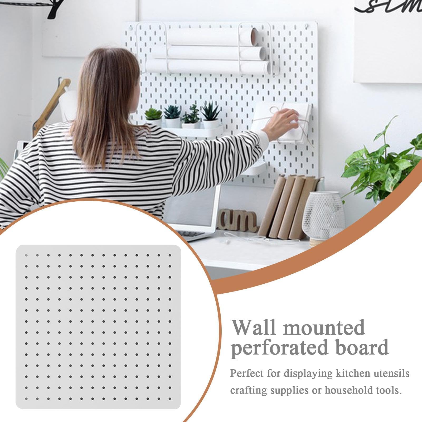 Peg Board - Organizador de paneles de almacenamiento para el hogar y la