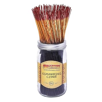 Wild Berry Incense Sticks - Simmering Cider - Warm Apple Cider Scent with Spicy Cinnamon - Hand Dipped in the USA 100 Count