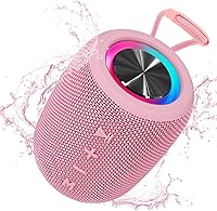 Vista 1 de Portable Bluetooth Speaker, BT5.3 Wireless Speaker 20W Bass Diaphragms with Multi LED Light Dynamic Modes, IPX6 Waterproof 16H Playtime supports FM