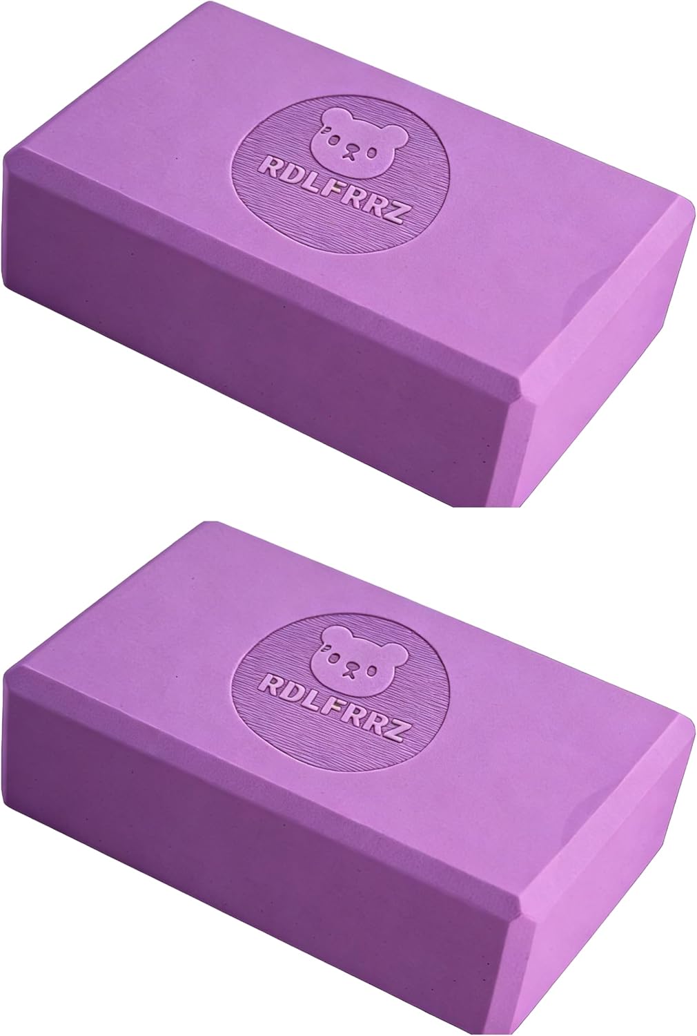 Premium Yoga Blocks - Non-Latex EVA Foam with Non-Slip Grip & Beveled Edges - Multiple Colors Available - Ideal for Yoga, Pilates, Meditation - Boost Stability, Balance and Deep Stretching