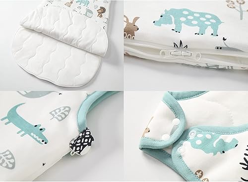 Miniatura 5 de Mosebears Saco de dormir para bebé con cremallera de 2 direcciones, saco de dormir de algodón de 2.5 tog unisex (ciervos, 18-24 meses)