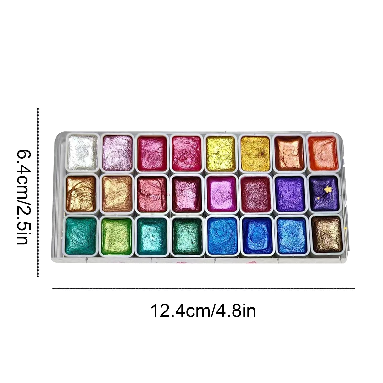 Amazon | 24 色水彩画セット、メタリック水彩絵の具パール光沢