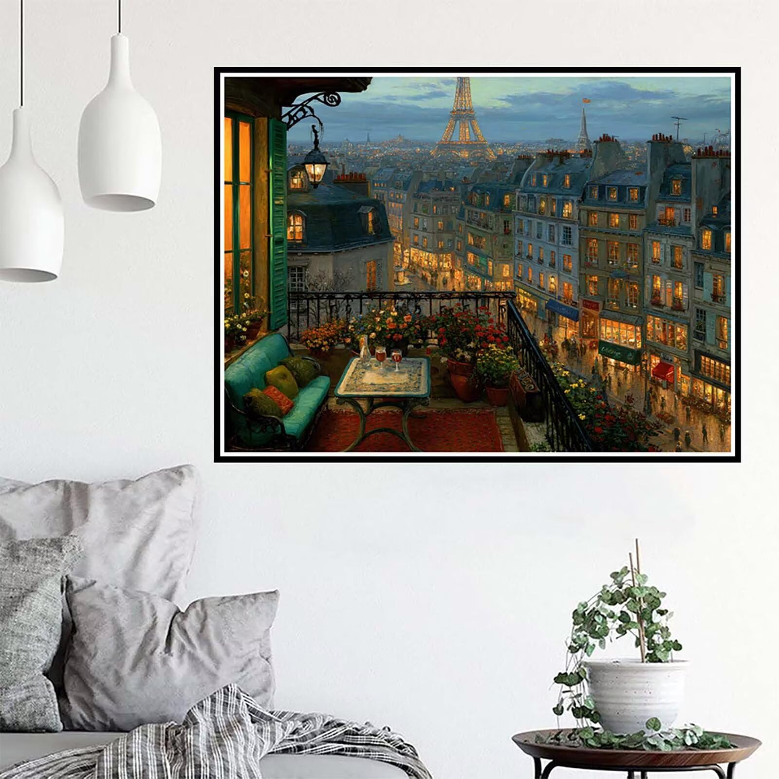 Diamond Painting Paryż Diamentowe Malarstwo Krajobraz Diament Malarstwo Dorośli 5D DIY Haft krzyżykowy Diament Rzemiosło Dorośli Zestaw do dekoracji pokoju domowego, prezent dla kobiety