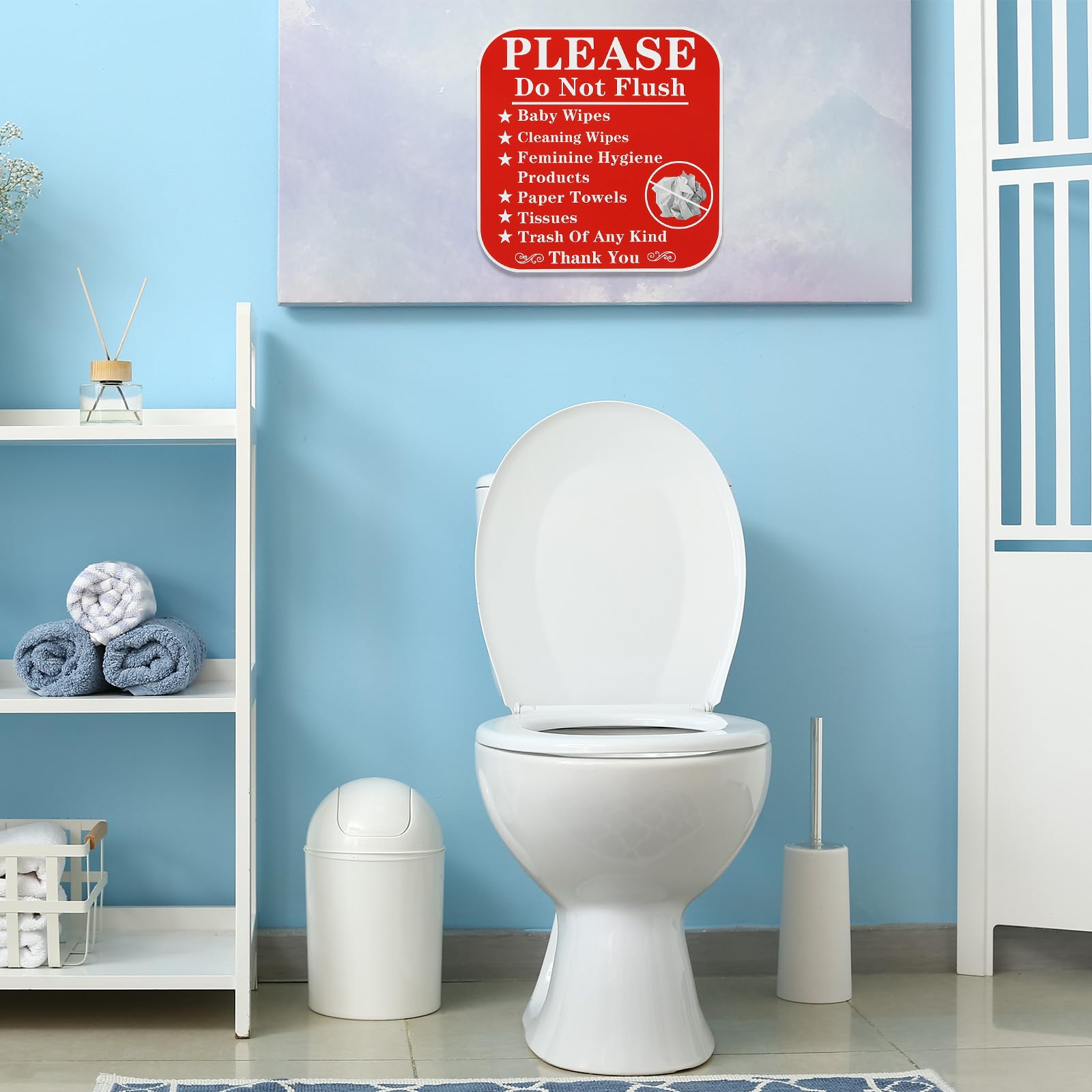 6 Aufkleber „Bitte Nicht Spülen“ – 13x18 Cm, Laminiert, Für öffentliche & Private Toiletten