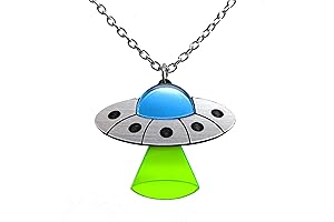 Stunning Alien UFO Flying Saucer Pendant Necklace for Intergalactic Explorers