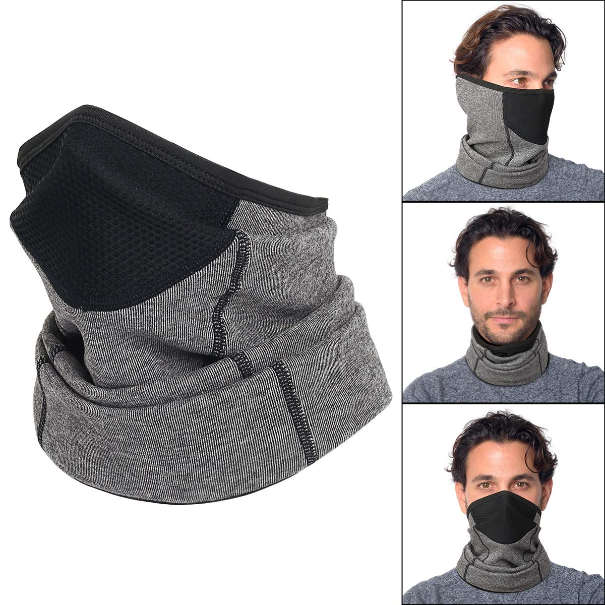 Oscenny Cache-Cou Moto Hiver - Cagoule Coupe-Vent Respirante Avec Boucle D'Oreille Réglable Pour Hommes Et Femmes