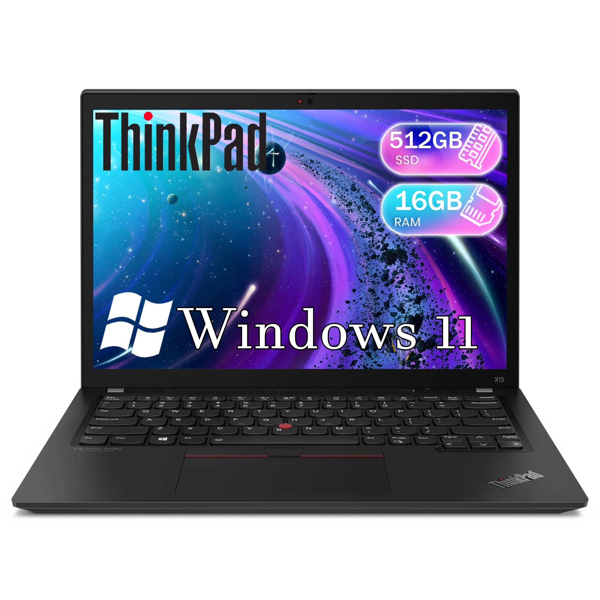 Amazon.com: Lenovo ThinkPad X13 Laptop, FHD Netbook PC 1080P