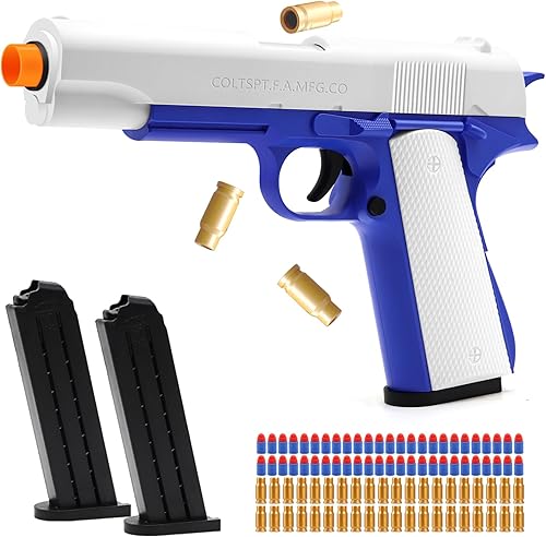 EagleGrove Pistola de juguete de bala suave, pistola de juguete con expulsión de concha, juguetes educativos de disparo duraderos e ideales, modelo