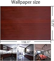 Vista 7 de BAYYA Papel de grano de madera de cerezo, impermeable, para despegar y pegar, color rojo y marrón, adhesivo decorativo para muebles de cocina