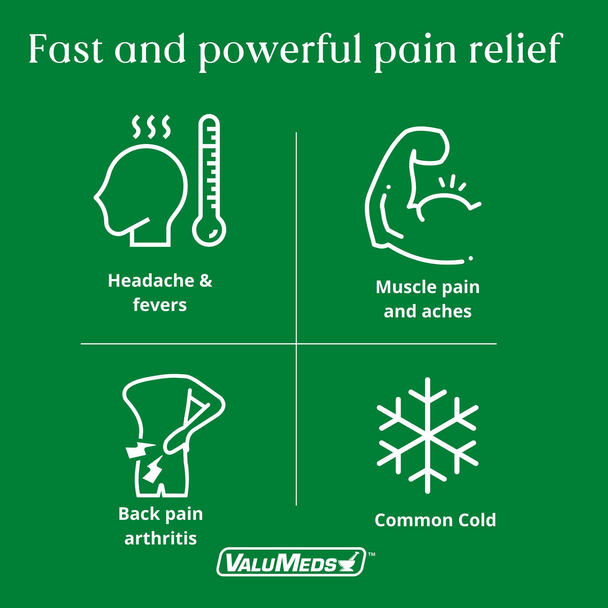 ValuMeds Extra Strength Headache Relief Caplets (300Count