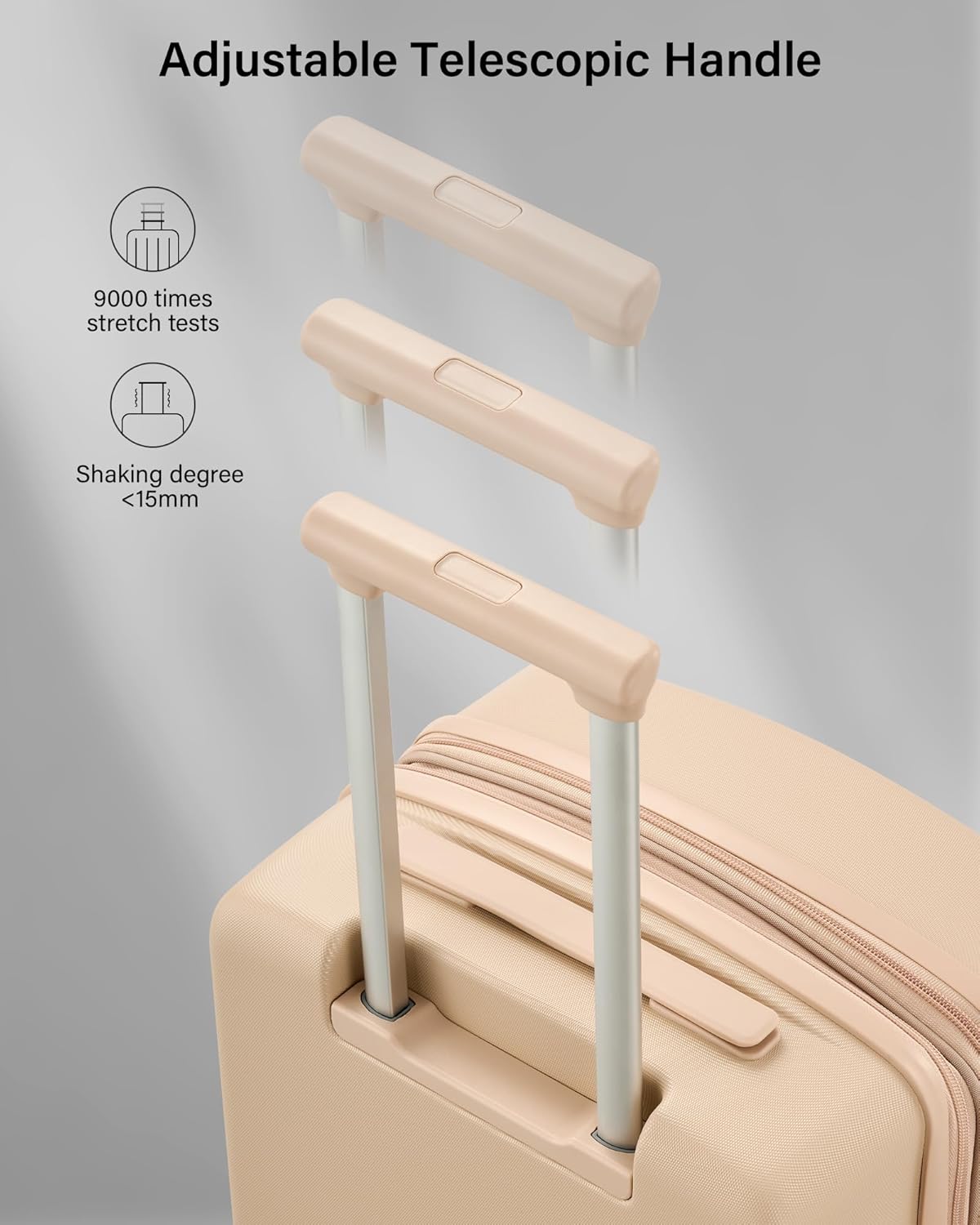 Hanke Expandable Carry On Luggage 22x14x9 Airline Approved, 20 Inch Hard Shell Suitcases with Wheels, Lightweight Travel Luggage Carry On Suitcase for Woman & Men with Tsa Lock(Cuba Sand)